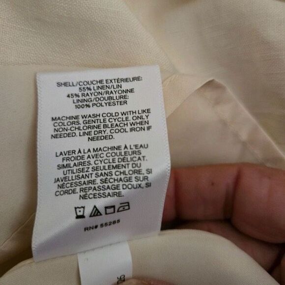 EXPRESS Beige Tie Front Keyhole Button Midi A Line Dress Spaghetti Strap Size XS - Picture 7 of 7